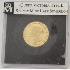 AUSTRALIA 1859 . HALF  1/2 SOVEREIGN . SYDNEY . GOLD